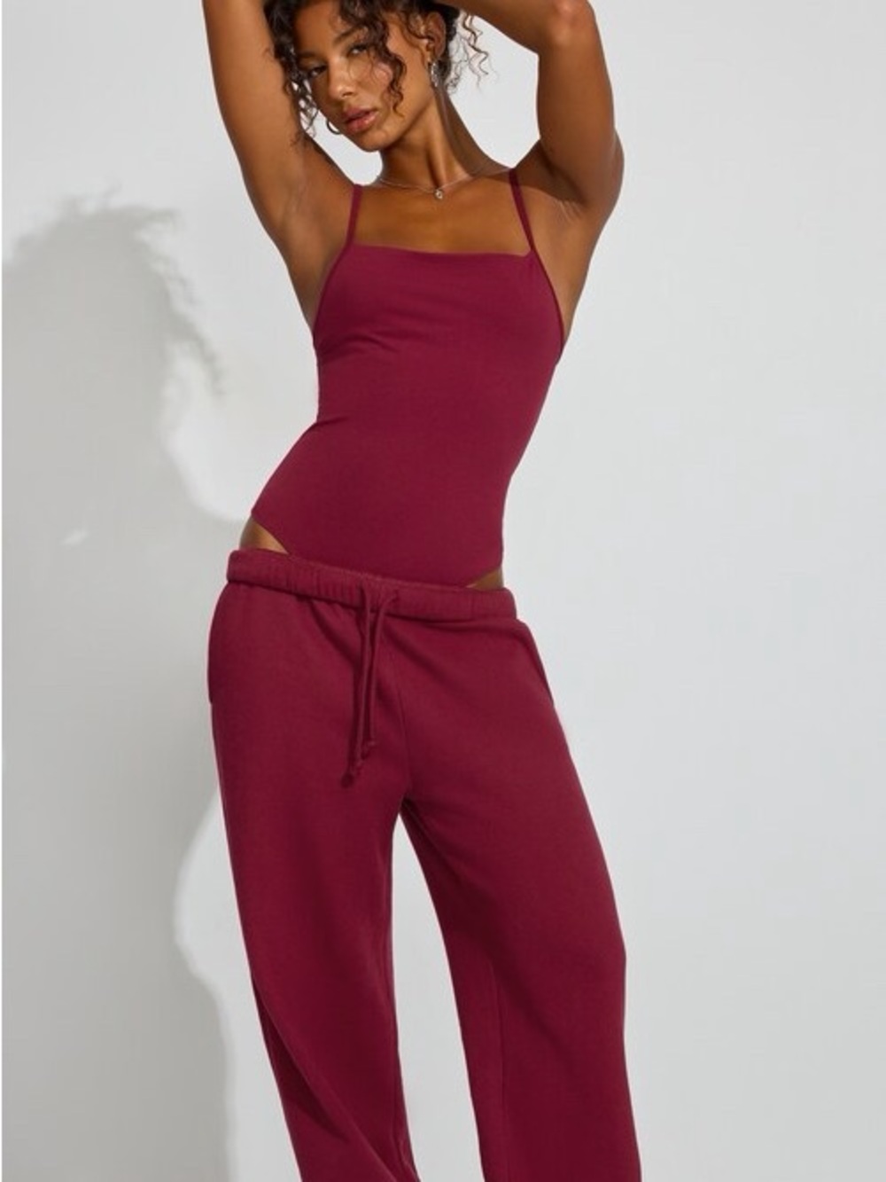 Garage Burgundy Slim Bodysuit Size XS